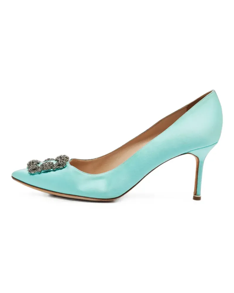 Manolo Blahnik Hangisi Pumps mit Kristallen - Blau Blau