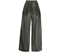 Bundfaltenhose mit geradem Bein - Grün