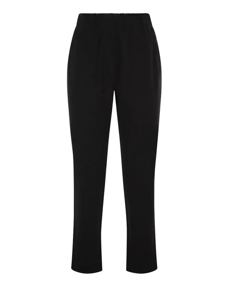 Max Mara Schmale Hose aus Stretch-Jersey - Schwarz Schwarz