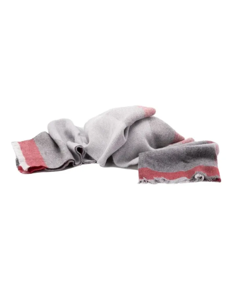 Brunello Cucinelli Schal mit ausgefransten Kanten - Grau Grau