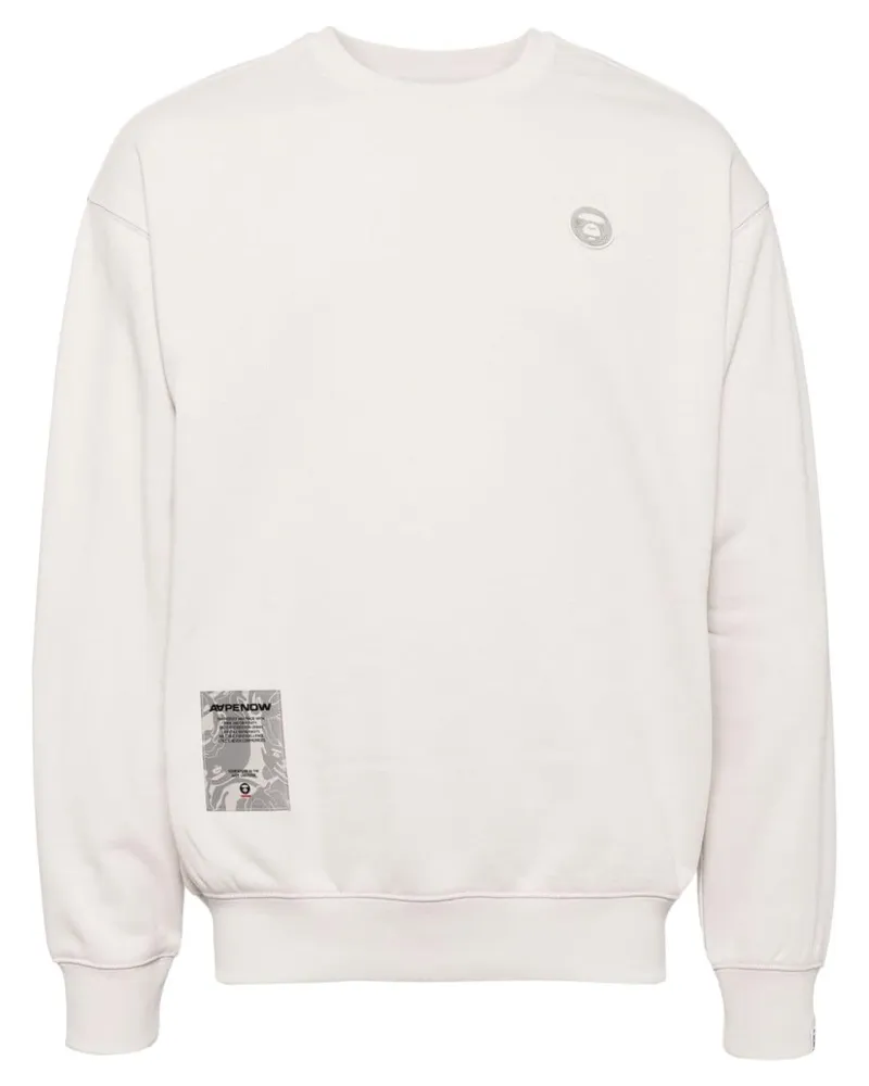 BAPE Sweatshirt mit Logo-Patch - Nude Nude