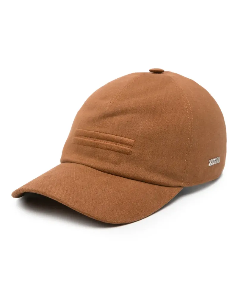Ermenegildo Zegna Oasi logo-plaque baseball cap - Braun Braun