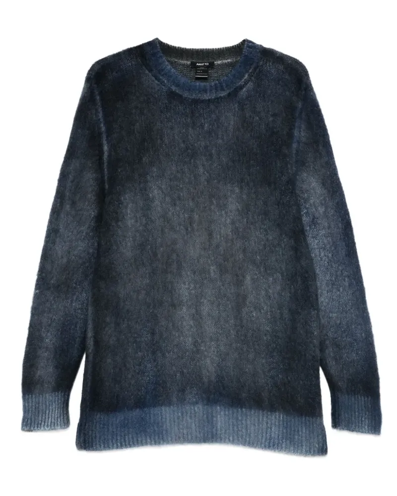 Avant Toi Pullover mit gebürstetem Effekt - Blau Blau