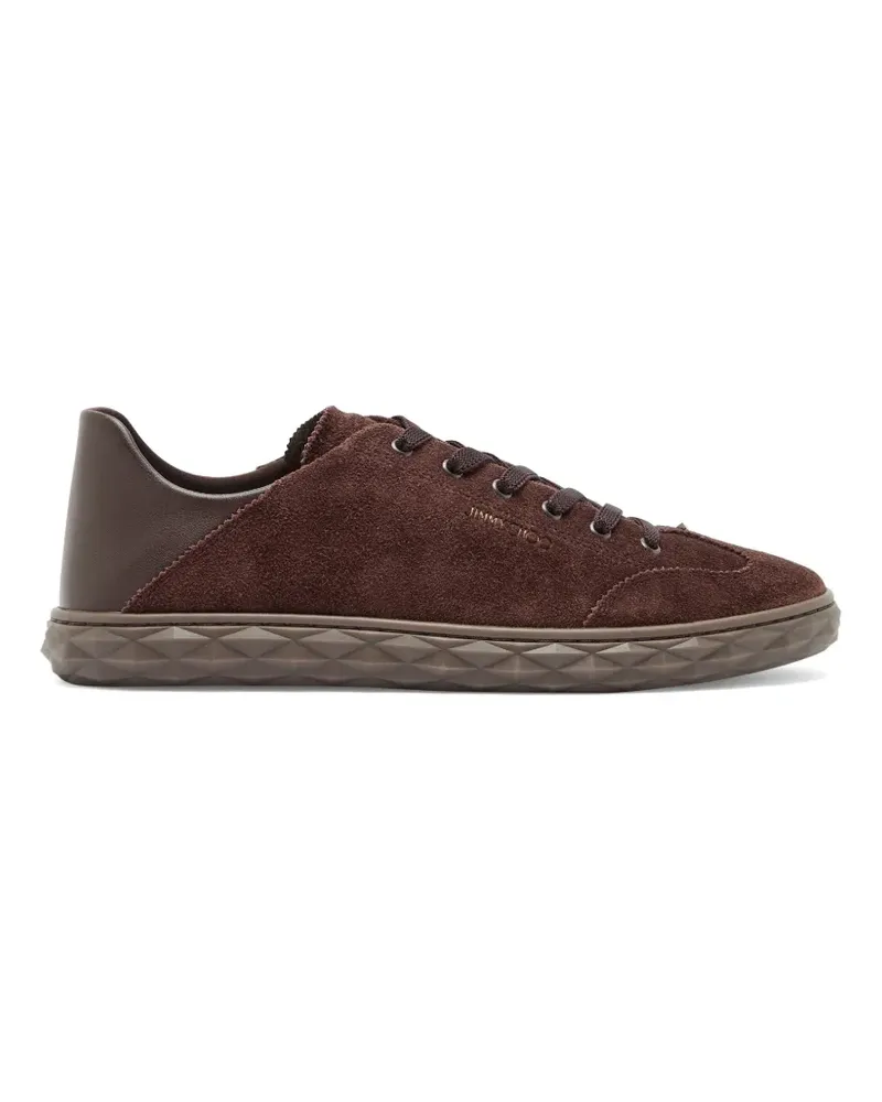 Jimmy Choo Diamond Flex M lace-up suede sneakers - Braun Braun