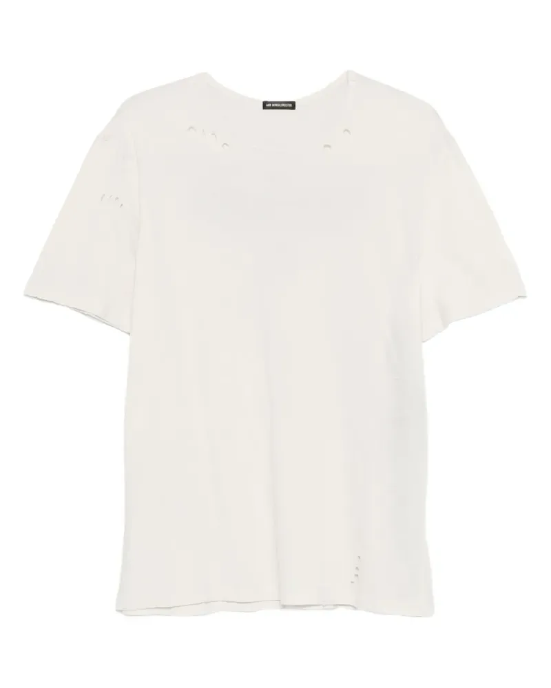 Ann Demeulemeester T-Shirt im Distressed-Look - Nude Nude