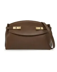 Ferragamo Handtasche mit Gancini-Schild Braun