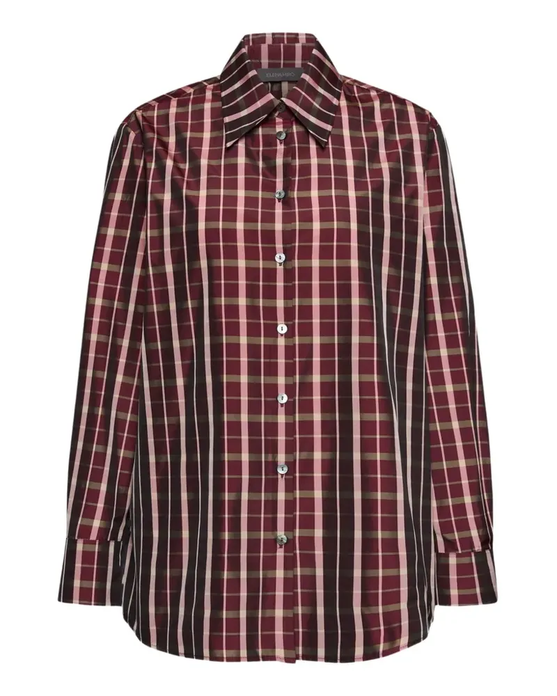 Elena Mirò check-print long-sleeve shirt - Rot Rot