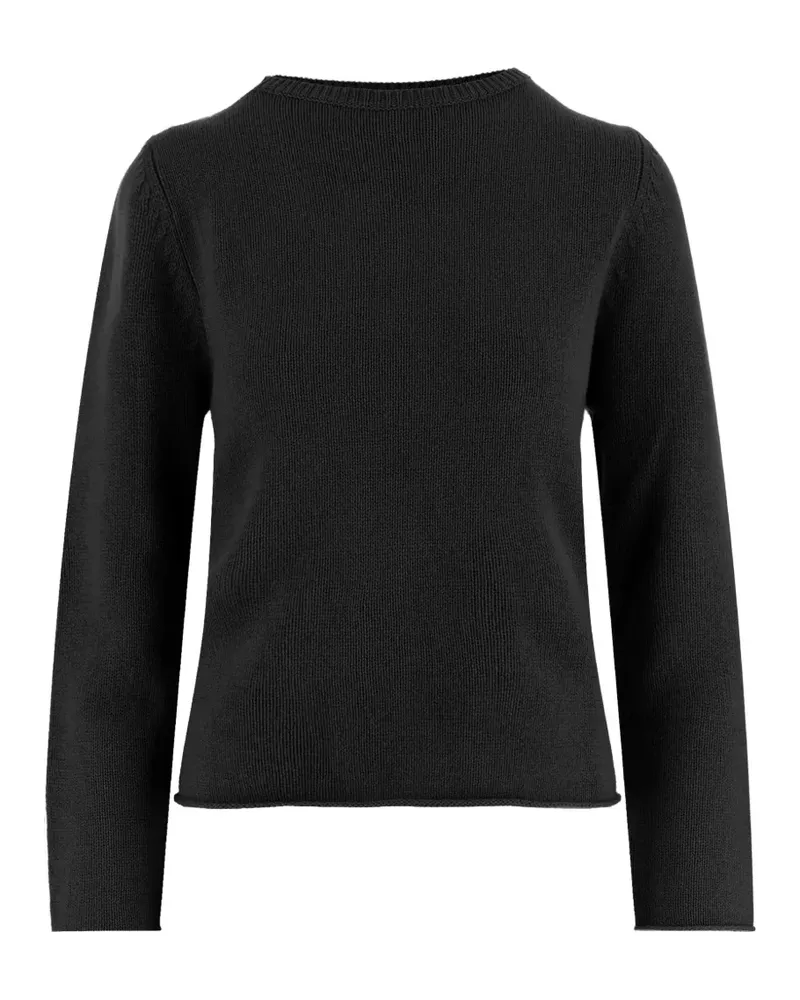ALLUDE Kaschmirpullover mit Rundhalsausschnitt - Schwarz Schwarz