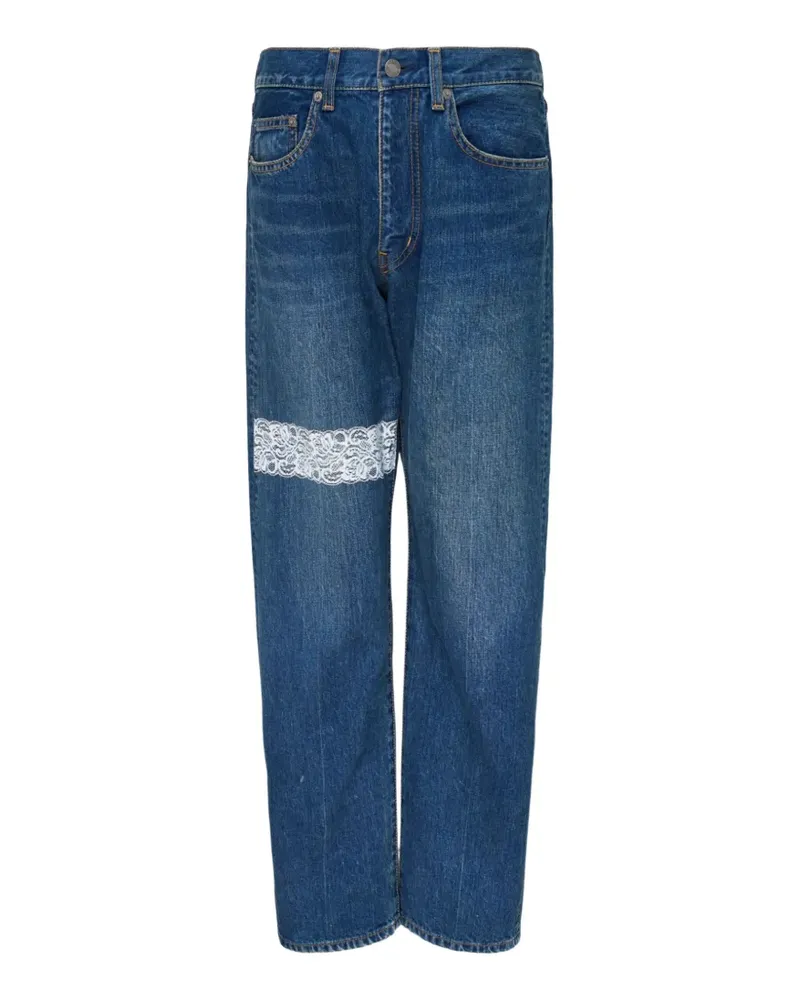 Undercover lace-detail jeans - Blau Blau