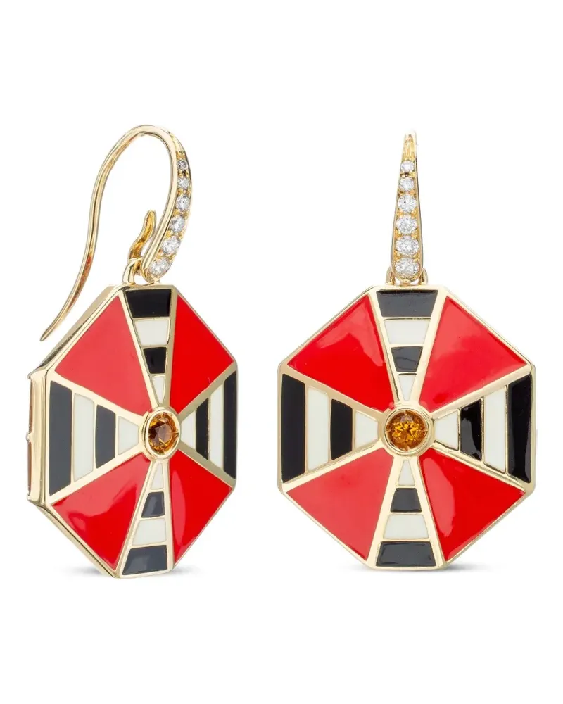 Francesca Villa 18K yellow gold Shopping Time earrings Gold