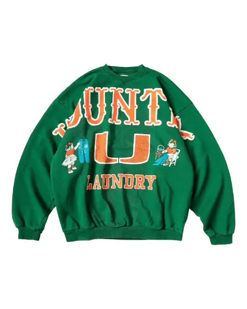 KAPITAL Big Country Pullover mit rundem Ausschnitt - Grün Grün