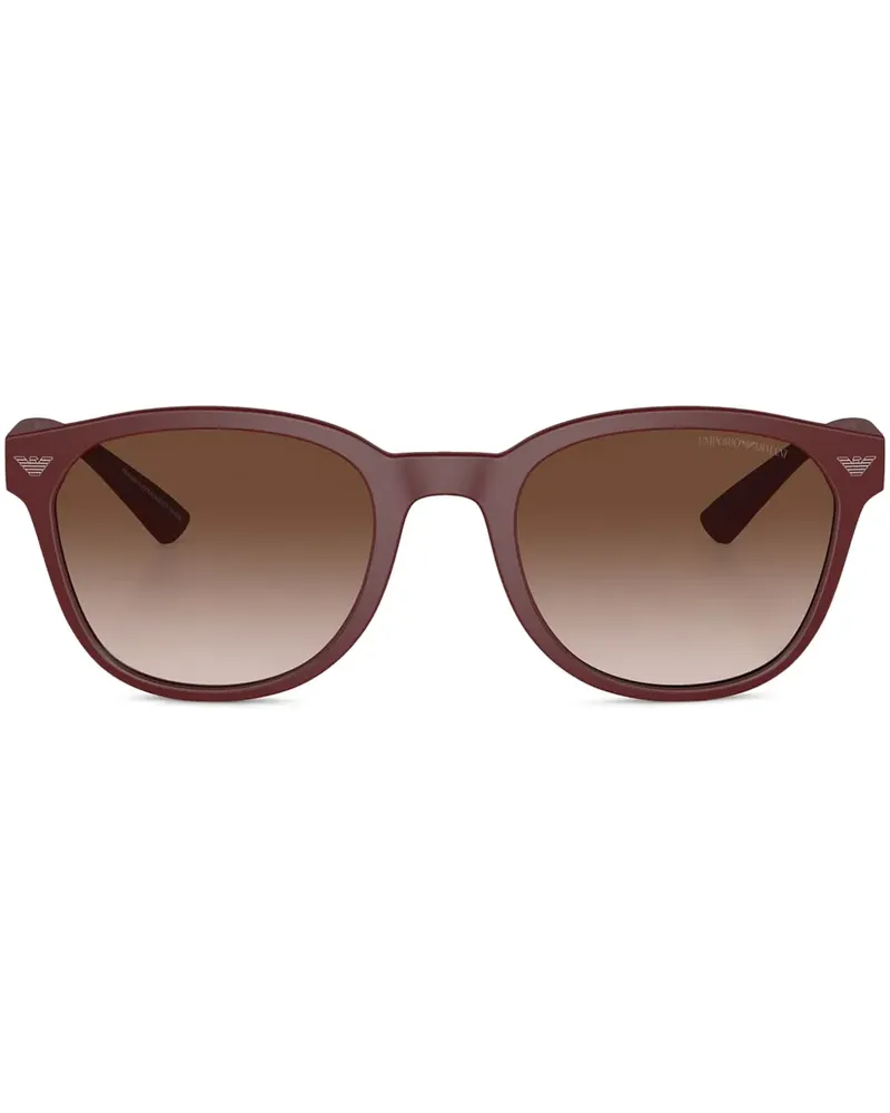 Emporio Armani Sonnenbrille mit geometrischem Gestell - Rot Rot