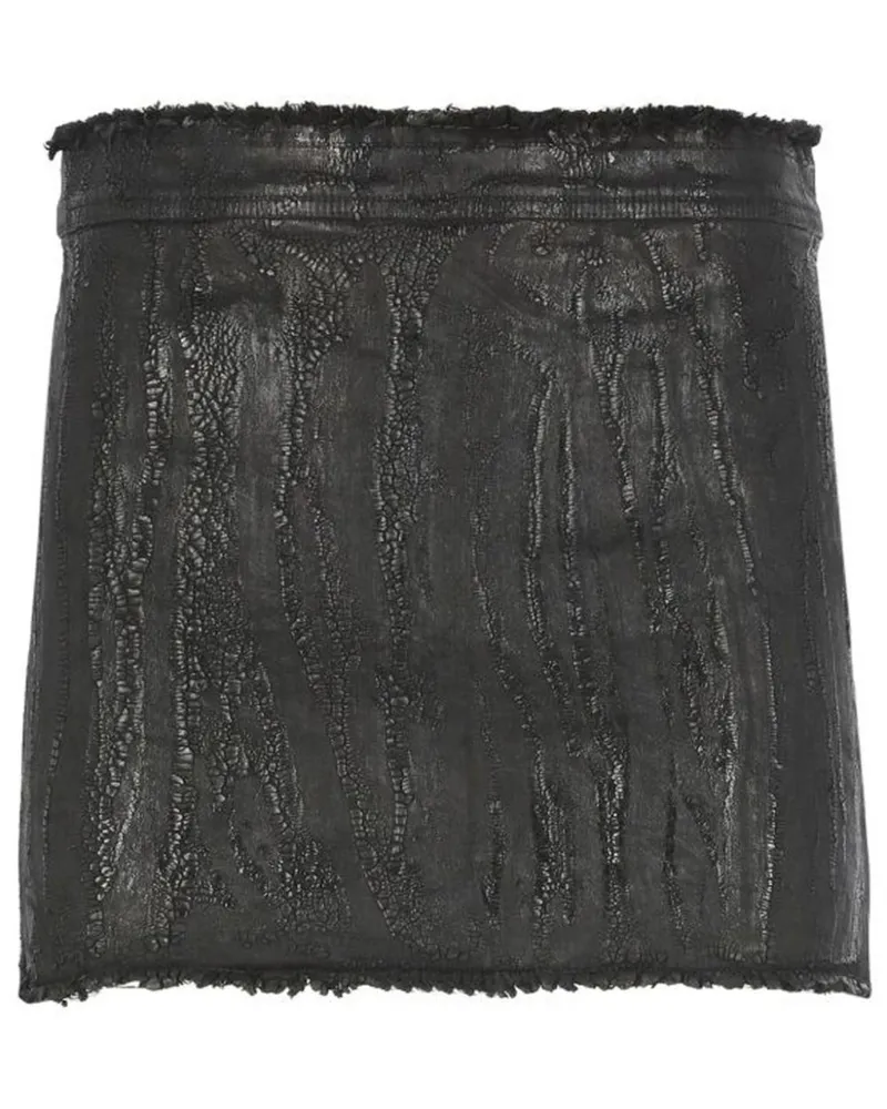 Rick Owens Klassischer Jeans-Minirock - Schwarz Schwarz