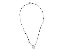 Halskette mit Palme - Schwarz