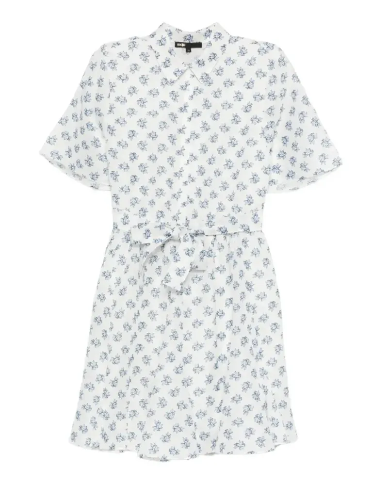 Maje Maxikleid mit Blumenmuster - Weiß Weiß