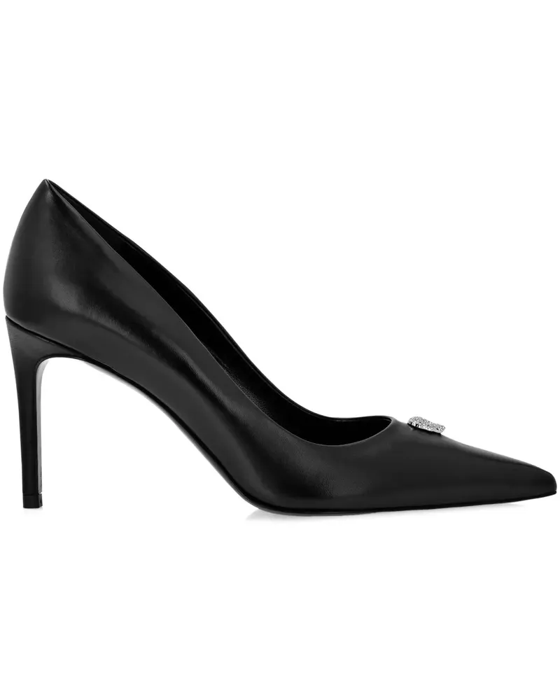 Philipp Plein Pumps mit Totenkopf 85mm - Schwarz Schwarz