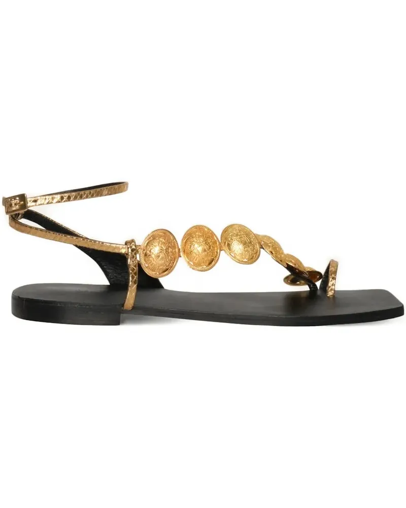 Johanna Ortiz Dazzling Crest Sandalen mit Medaillon - Schwarz Schwarz