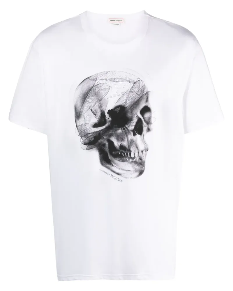 Alexander McQueen T-Shirt mit Totenkopf-Print - Weiß Weiß