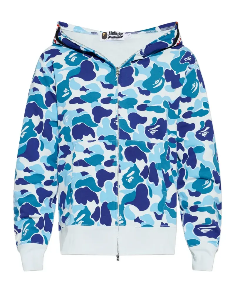 BAPE camouflage-print hoodie - Blau Blau