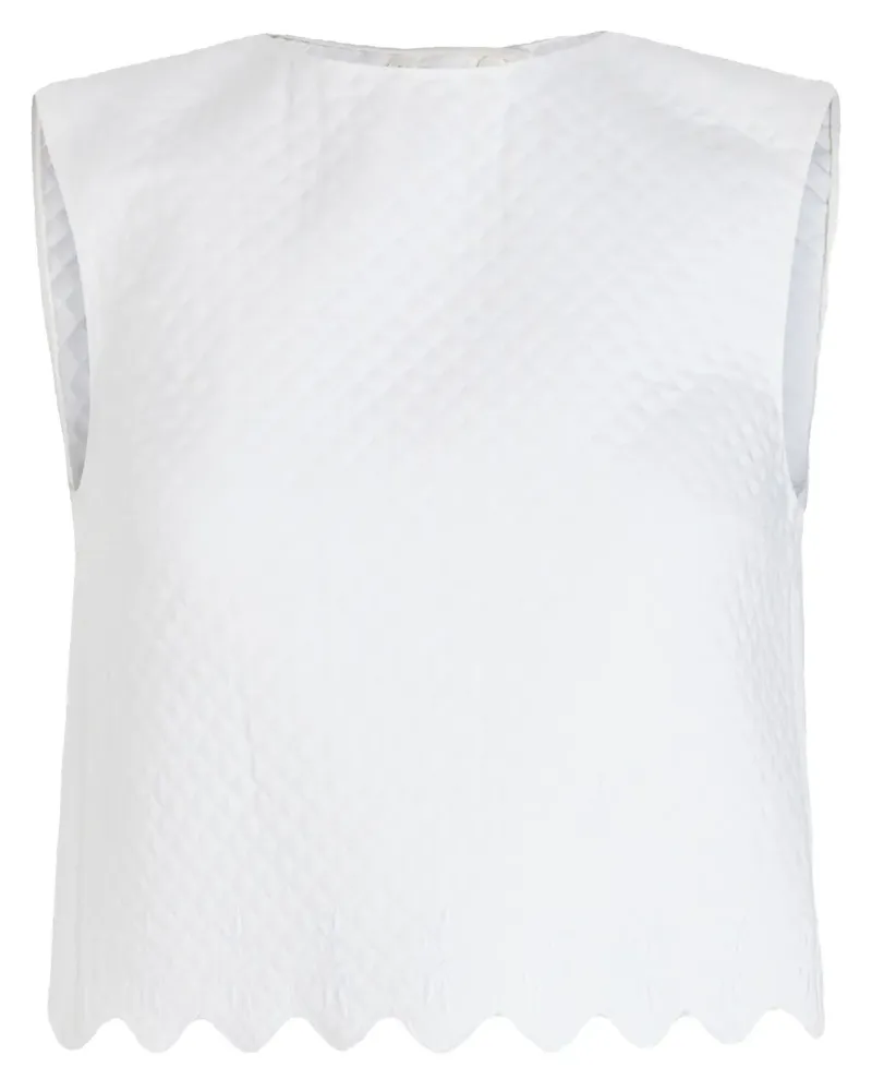 Patou Gestepptes Cropped-Top - Weiß Weiß