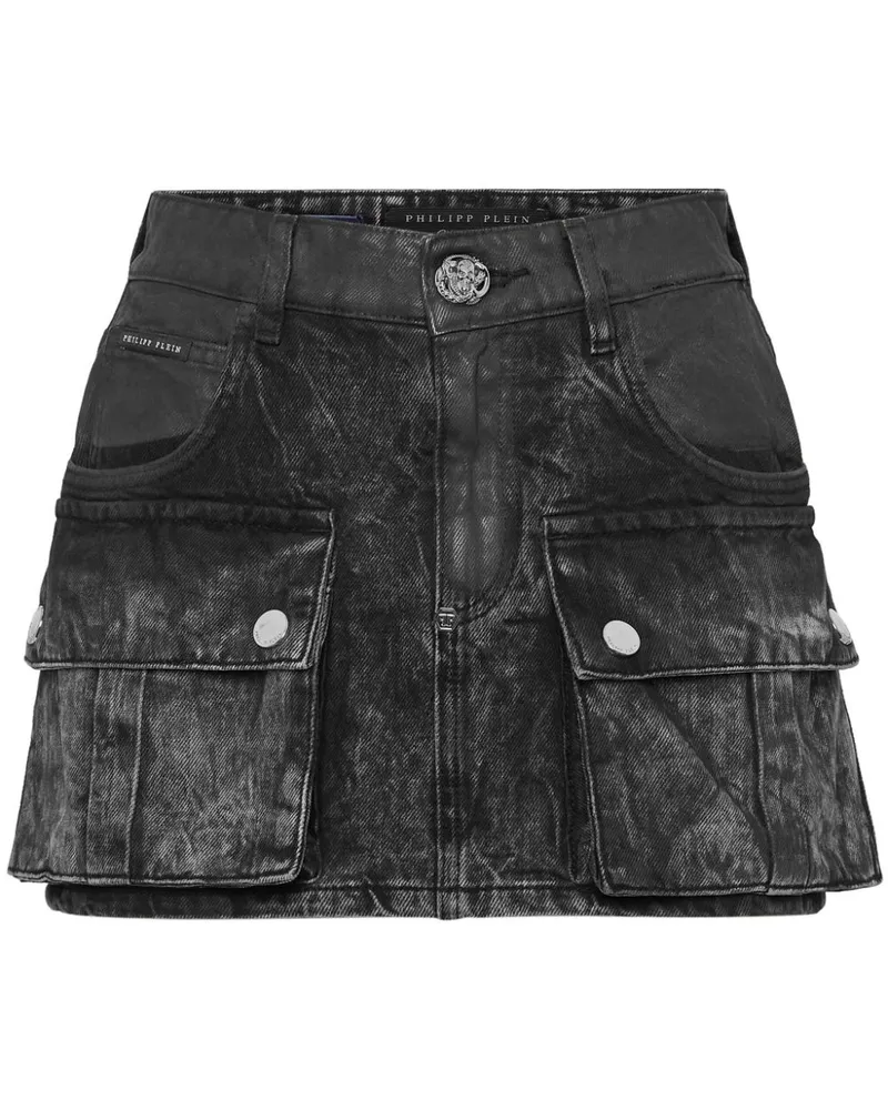 Philipp Plein Klassischer Jeans-Minirock - Schwarz Schwarz