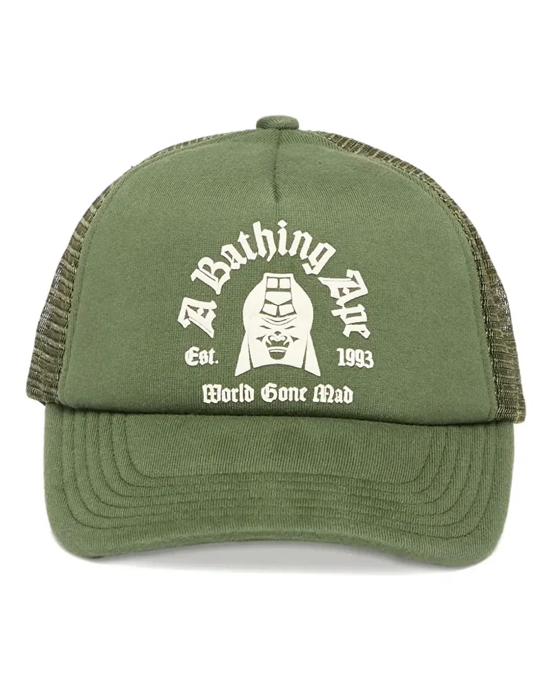 BAPE logo-print cap - Grün Grün