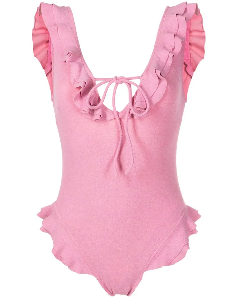 Clube Bossa Badeanzug mit Rüschen - Rosa Rosa