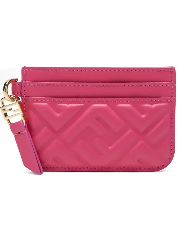 Fendi Baguette Kartenetui mit FF-Prägung - Rosa Rosa