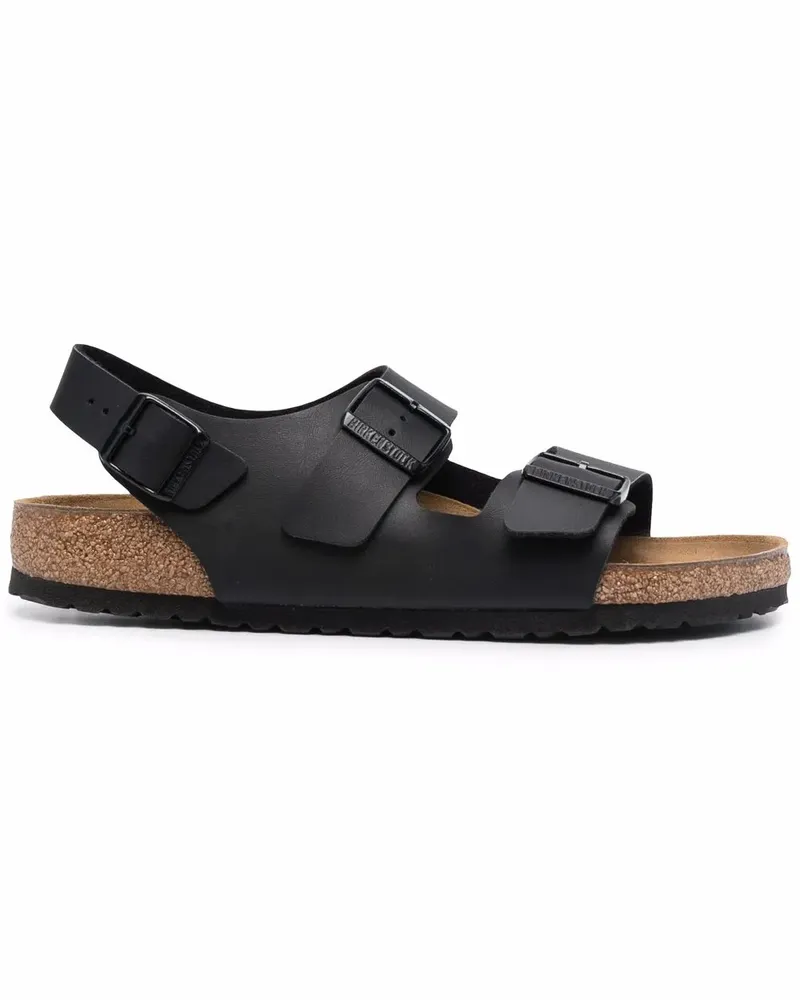 Birkenstock Milano Sandalen mit Doppelriemen - Schwarz Schwarz