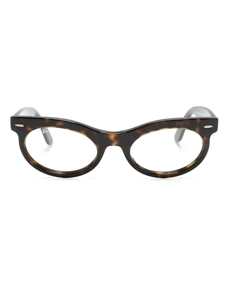 Ray Ban Wayfarer Brille mit ovalem Gestell - Braun Braun