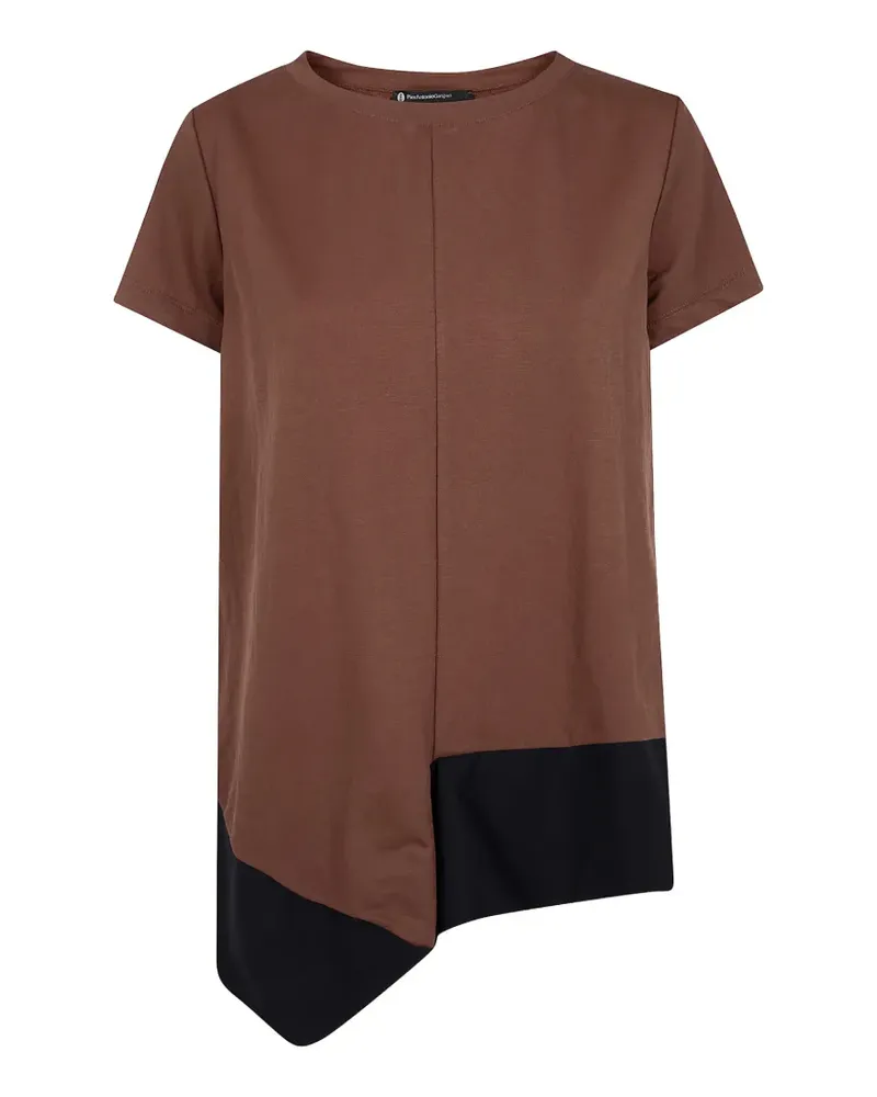 Pier Antonio Gaspari T-Shirt mit asymmetrischem Saum - Braun Braun