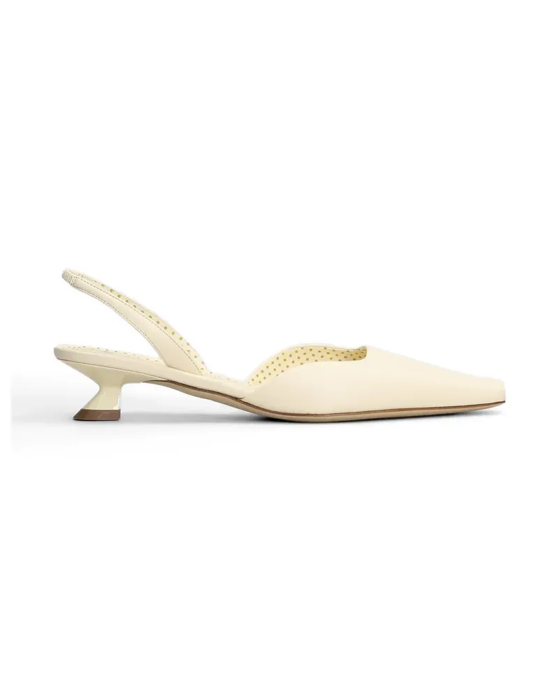 3JUIN Sophie slingback kitten-heel pumps - Nude Nude