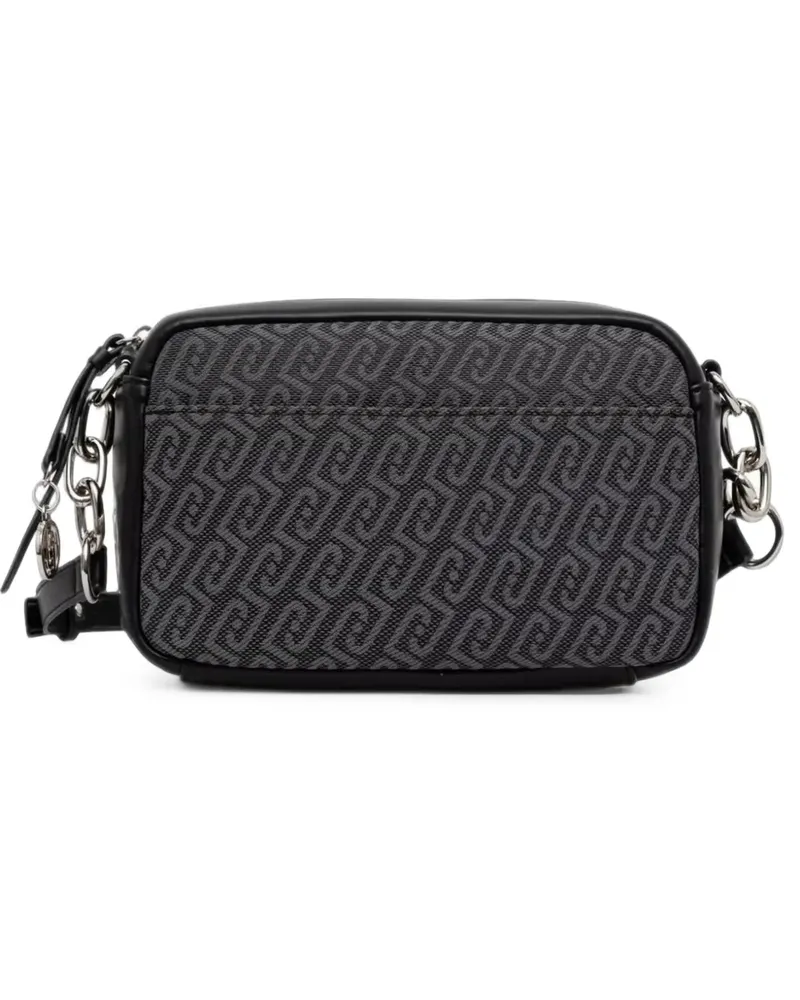 Liu Jo medium monogram-print logo-plaque cross-body bag - Schwarz Schwarz