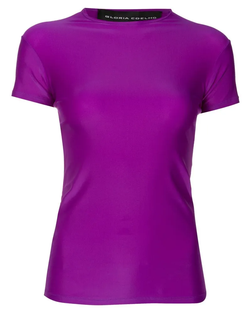 Gloria Coelho T-Shirt mit rundem Ausschnitt - Violett Violett