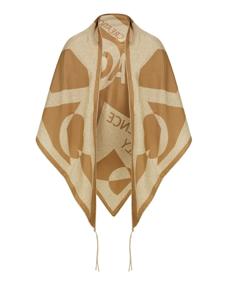 Ferragamo Venna Schal mit grafischem Print - Nude Nude