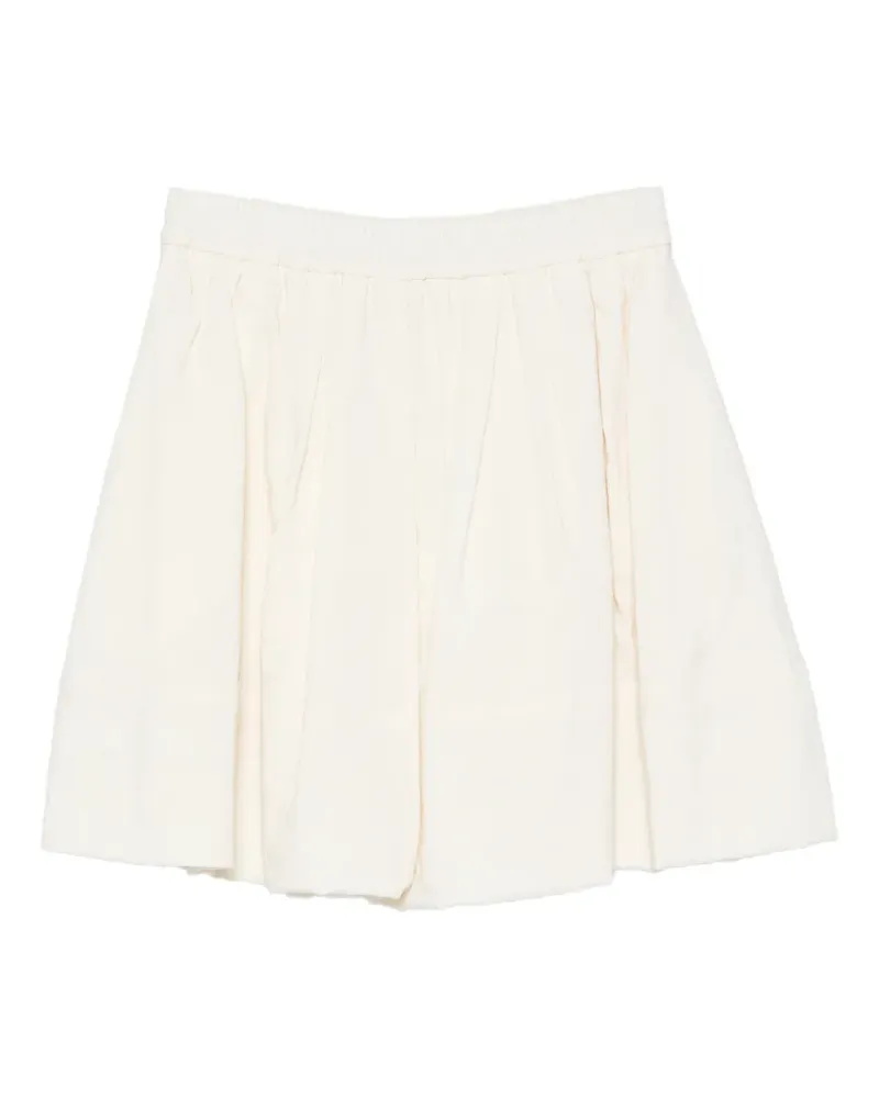 ODEEH pleated elasticated-waistband mini skirt - Nude Nude