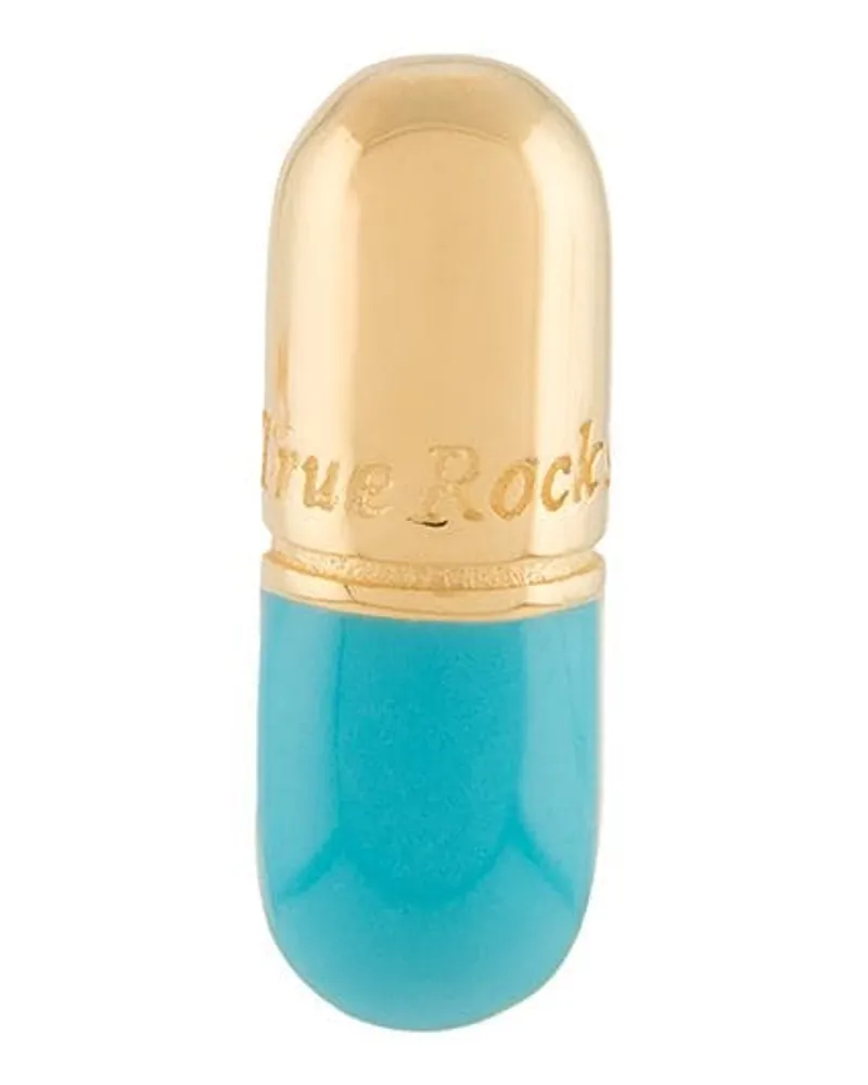 True Rocks Ohrstecker mit Pillenform - Gold Gold