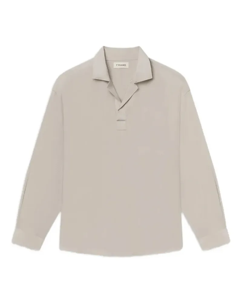 Frame Denim Langärmeliges Poloshirt - Nude Nude