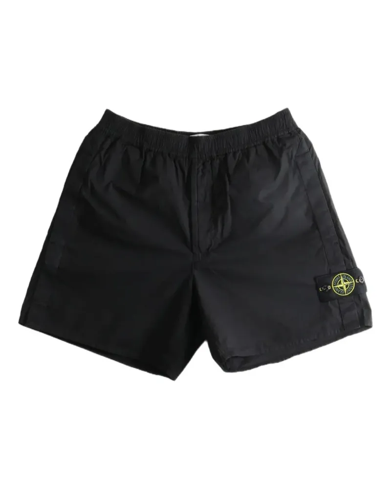 Stone Island L100001 stretch cotton tela 'paracadute' Bermuda shorts - Schwarz Schwarz