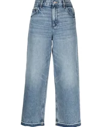 Theory Halbhohe Wide-Leg-Jeans Blau