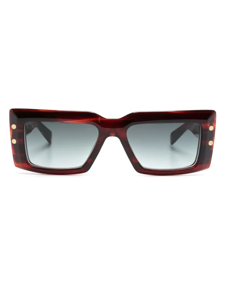 Balmain Imperial Sonnenbrille mit eckigem Gestell - Braun Braun