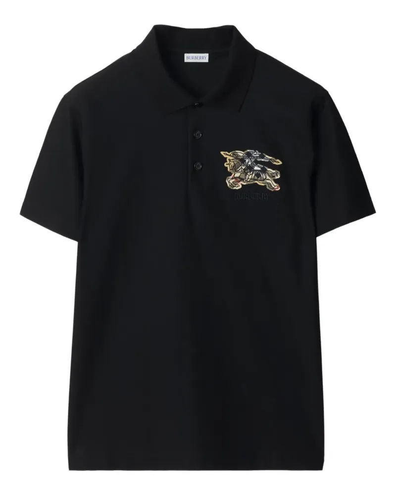 Burberry Equestrian Knight Poloshirt - Schwarz Schwarz