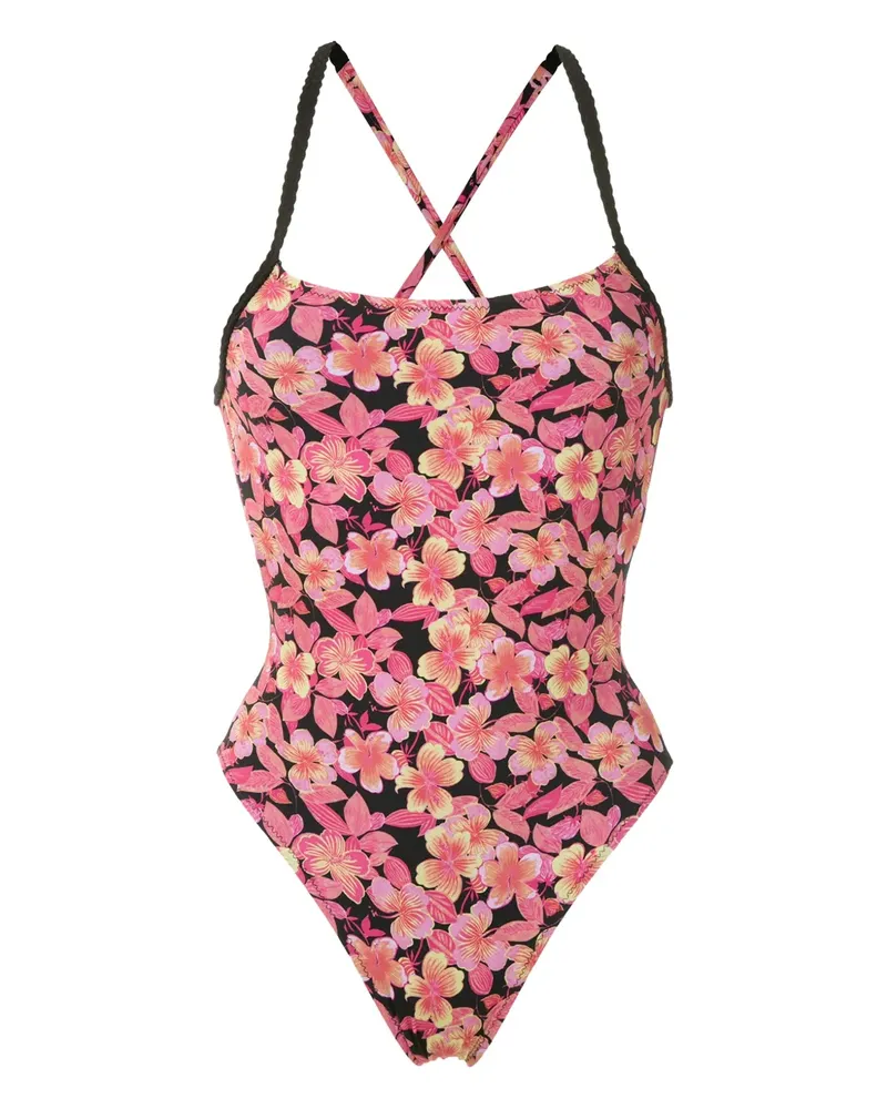 Amir Slama Body mit Blumen-Print - Rosa Rosa