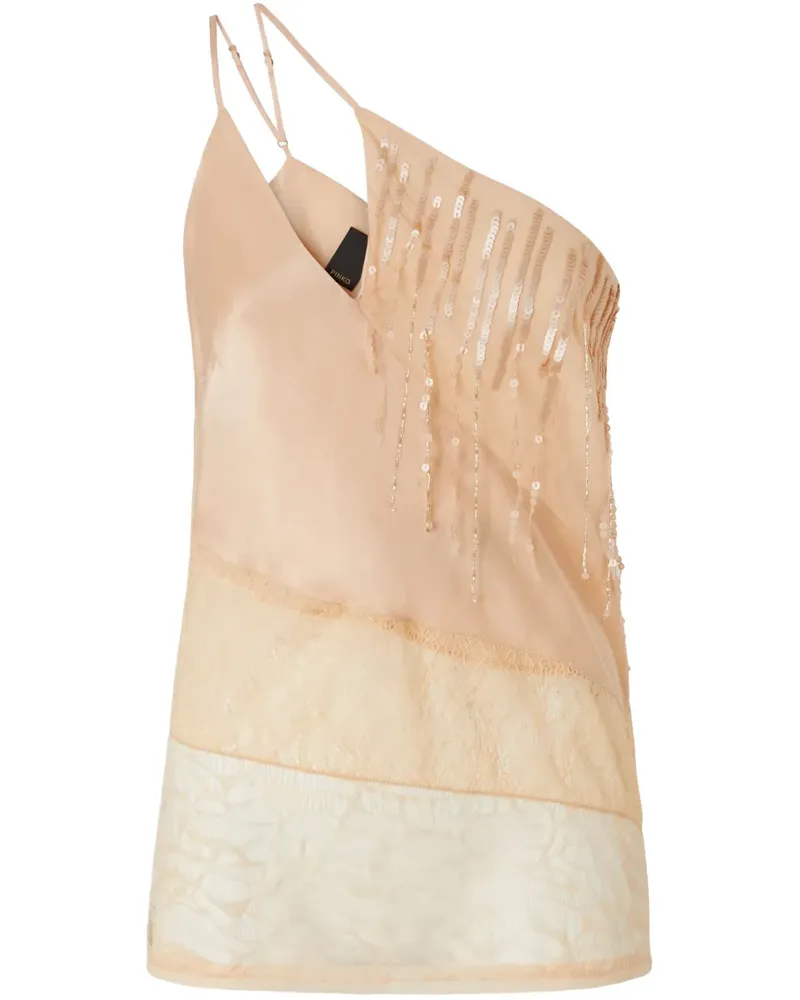 Pinko One-Shoulder-Top - Nude Nude
