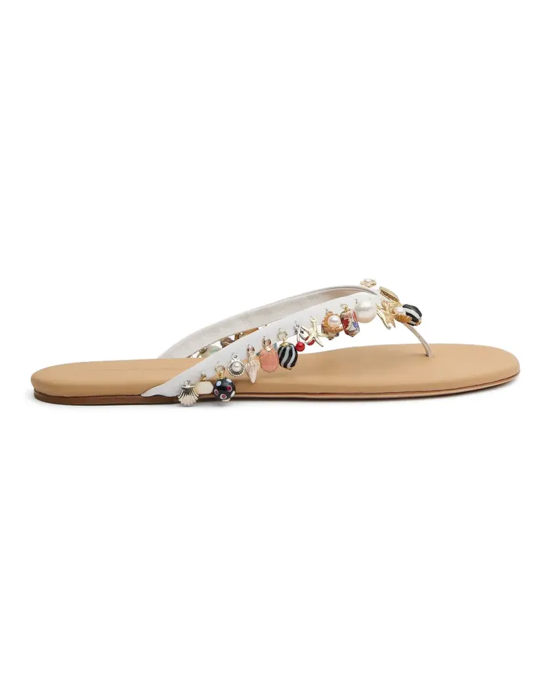 Christopher Esber Memento Flip-Flops mit Anhänger - Weiß Weiß