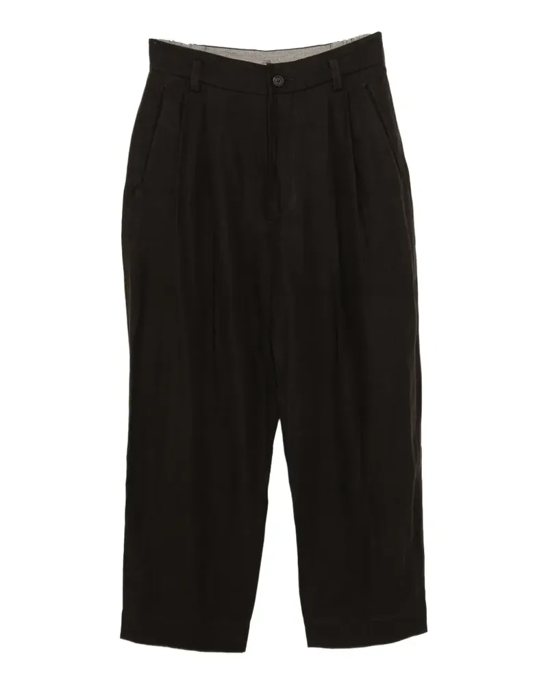 Ziggy Chen linen pleated trousers - Braun Braun