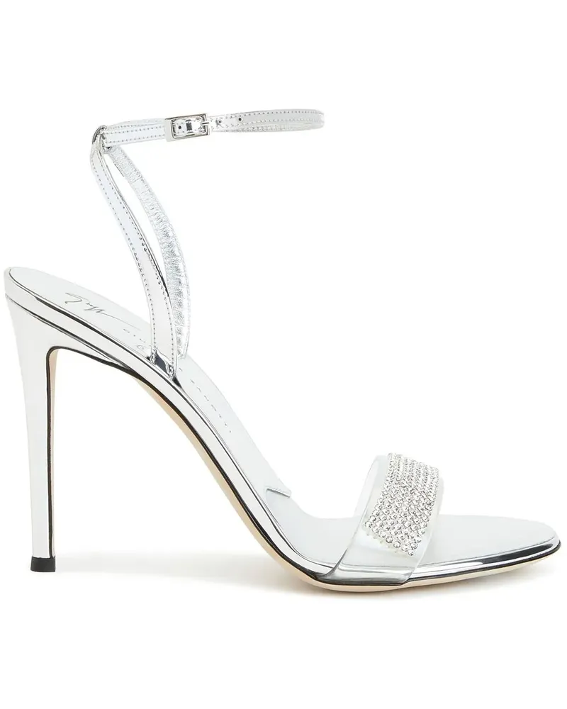 Giuseppe Zanotti Erwan Sandalen 105mm - Silber Silber