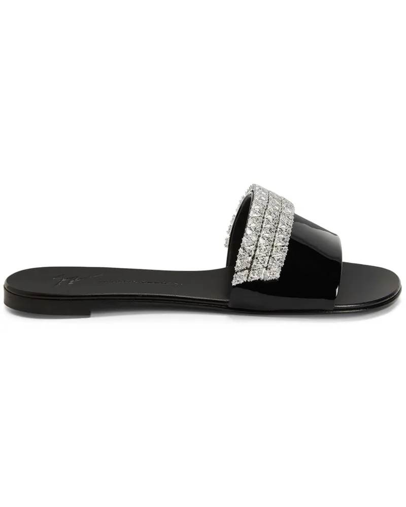 Giuseppe Zanotti Sandalen mit Strass - Schwarz Schwarz