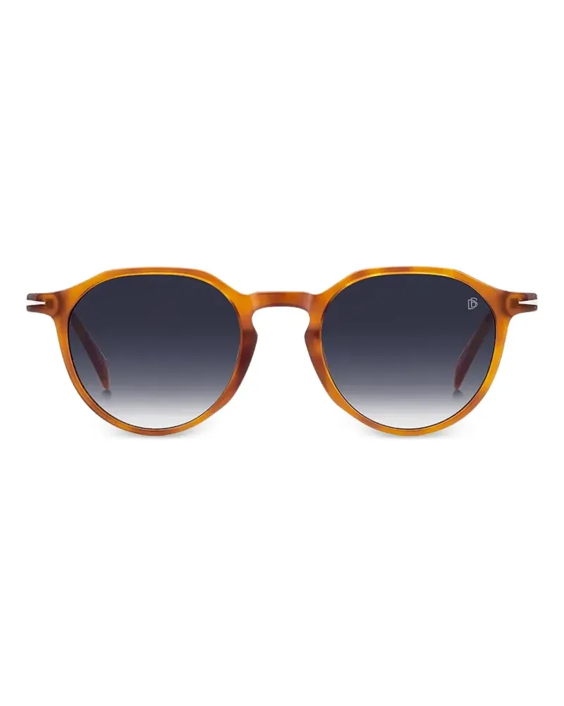 EYEWEAR by DAVID BECKHAM Runde Sonnenbrille in Schildpattoptik - Braun Braun