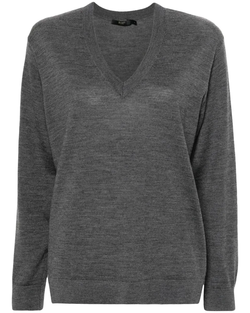 Seventy Klassischer Pullover Grau